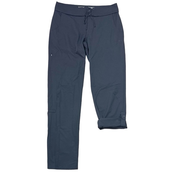 Mountain Hardwear Women's Yuma Drawstring Roll Up Hiking Pants Black Sz 8/40 - Picture 1 of 8